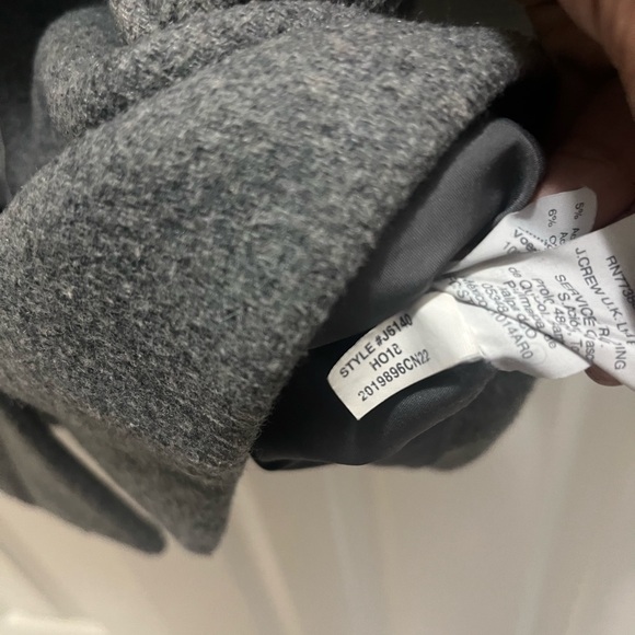 J crew Women's Gray mercantile coat full zip size 6 - Picture 15 of 16